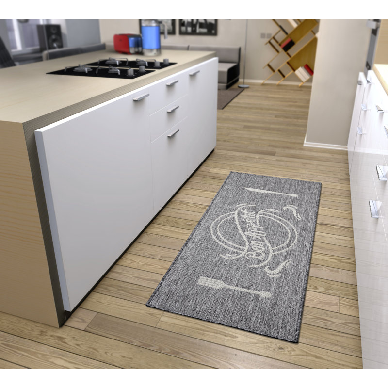 Bon Appetit Grey/Brown/Blue Rug, Runner 62 x 150 cm