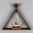 Triangle Solid Wood Floating Shelf with Adjustable Shelves
