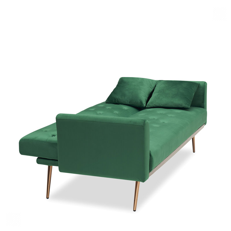 Canapé-lit 68,30 po Dilauro, Velours vert