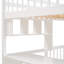 Lit superposé blanc avec bureau intégré et espaces de rangement - Créez une chambre à coucher pleine grandeur élégante sur des tablettes simples pour un environnement de sommeil relaxant