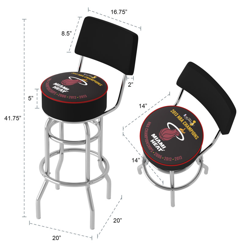 Swivel Upholstered Counter Stool with Metal Frame