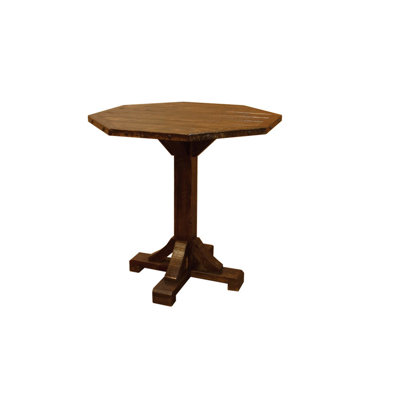 Bechtold 4 - Person Pine Solid Wood Top Pedestal Base Dining Set, 42" H x 36" L x 36" W