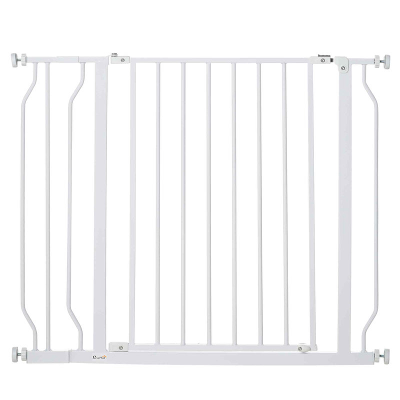 Metal Pressure Mounted Pet Gate, White