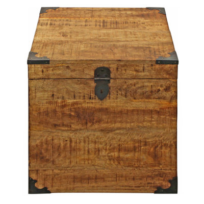  Table de bout carrée en bois massif brun naturel transitionnel 20 po