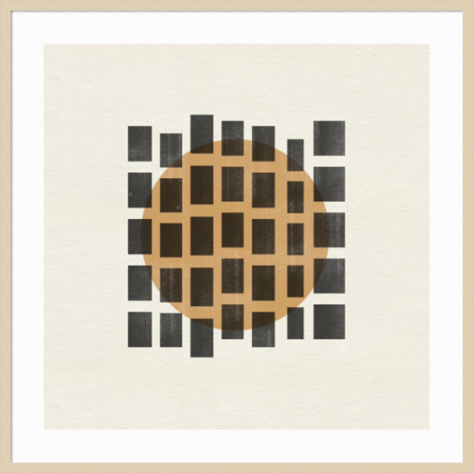 Paper Object No 8 by The MIUUS STUDIO Wood Framed Wall Art Print, Brown, 41" H x 41" W