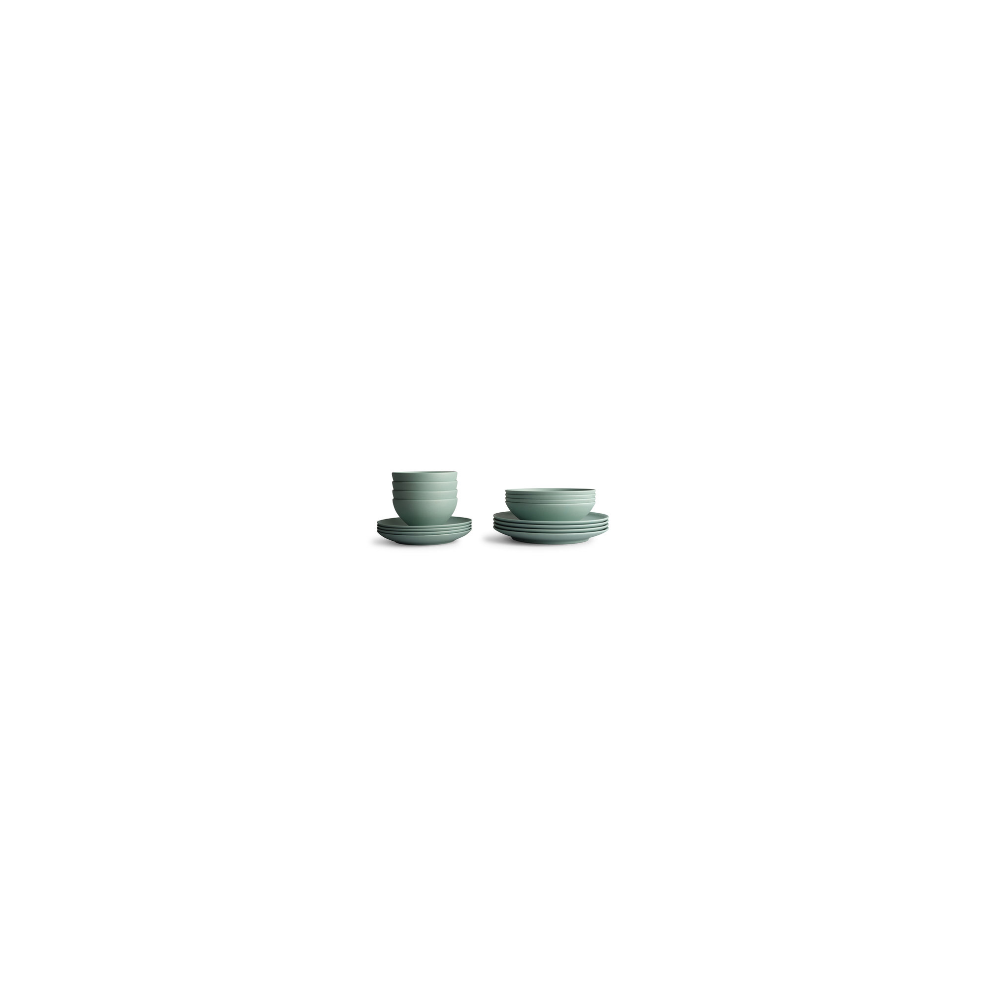 Year & Day The Core 16-Piece Plant-Derived Indoor/Outdoor Dinnerware Set, Palm