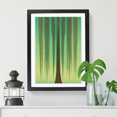 Weeping Willow Tree Art Nouveau - Picture Frame Print