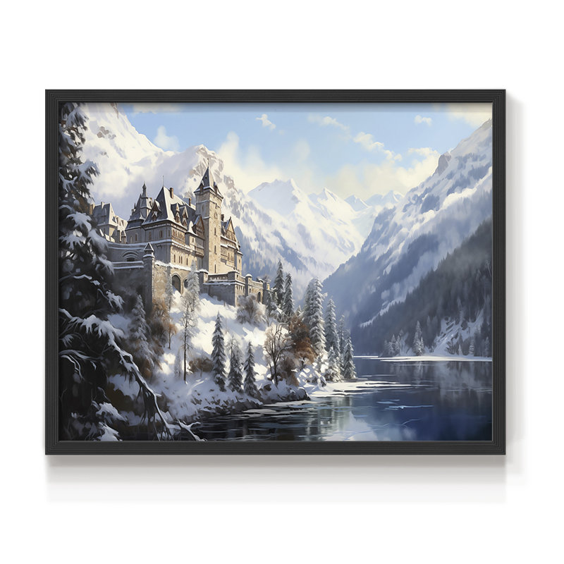 Paysage, série CII, reproduction encadrée, H 8 po x l 10 po, Noir