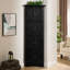 Armoire de rangement à 4 niveaux pour garde-manger de coin de 72 po avec 8 portes de hauteur, armoire de coin et tablettes, bibliothèque maison de campagne pour salle de bain, salon, cuisine-1319014057