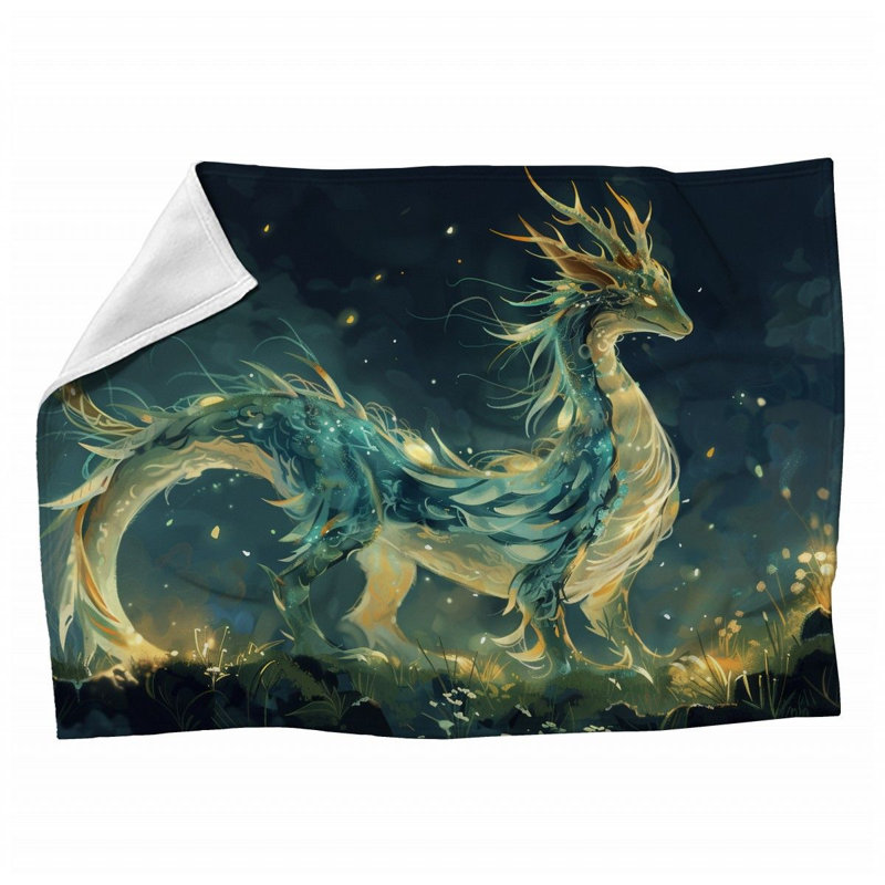 Machine Printed Throw Blanket, 50" x 60"