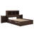 Full Size Storage Platform Bed With Pull Out Shelves, Twin Size Trundle And 2 Drawers