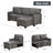 Shifnal 90.5" Wide Modern Upholstered Vegan Leather Multifunctional Chaise Sofa Bed With USB-106913561-106913509