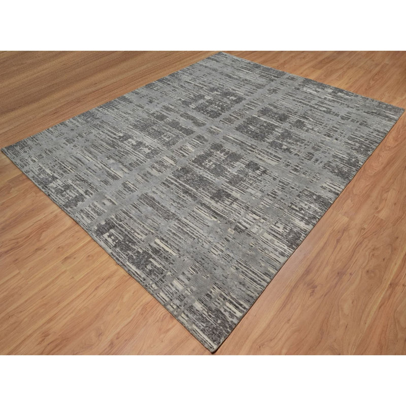 Tapis oriental en laine naturelle nouée à la main 8 pi 1 po x 10 pi 1 po Nevada