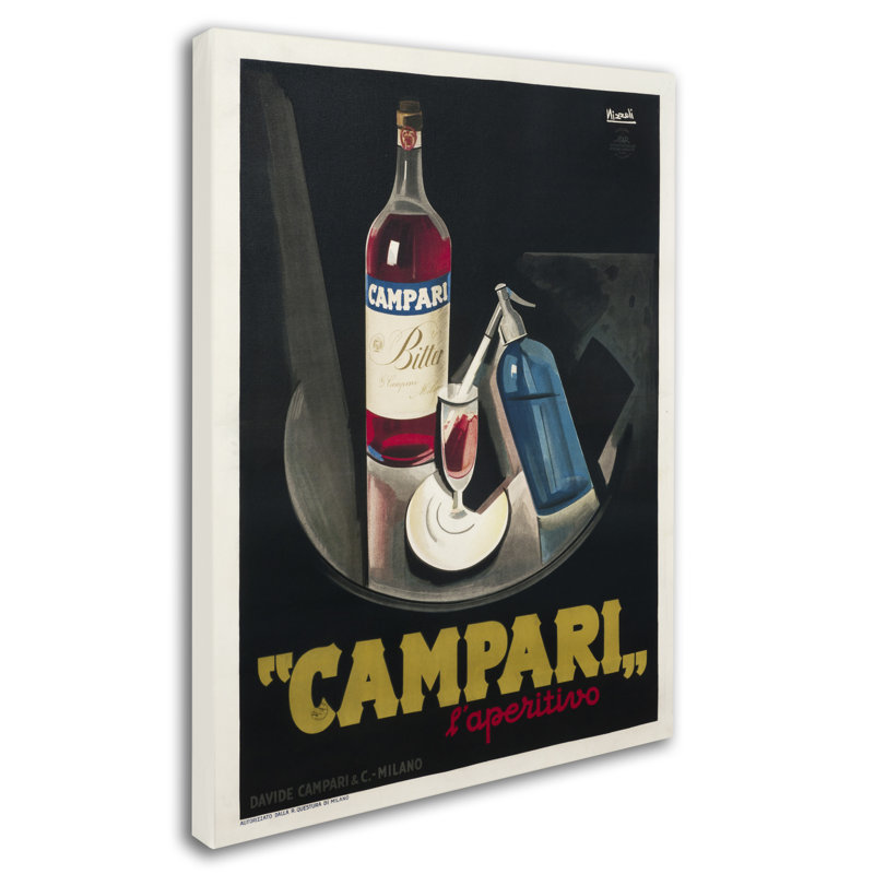 « campari laperitiv nizzoli », art mural sur toile tendue, H 32 po x l 24 po