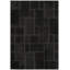Studio Geometric Handwoven Leather Rug with Felt-1320253492
