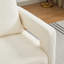 Fauteuil d'appoint pivotant revêtu de tissu bouclé-112730291