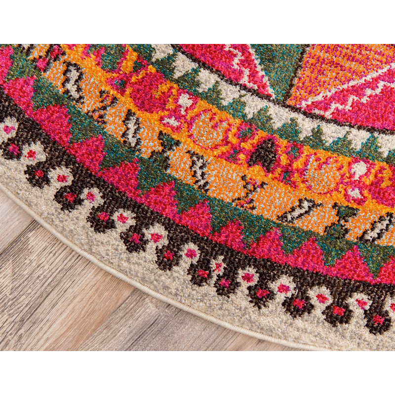 Beverley Abstract Indoor Rug, Round 6'