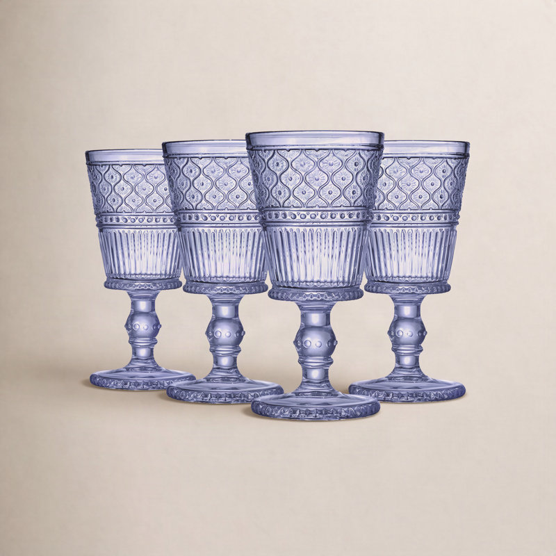 Verre à pied 9 oz Claro, bleu