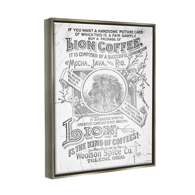 " Vintage Lion Coffee Poster " by Lil' Rue