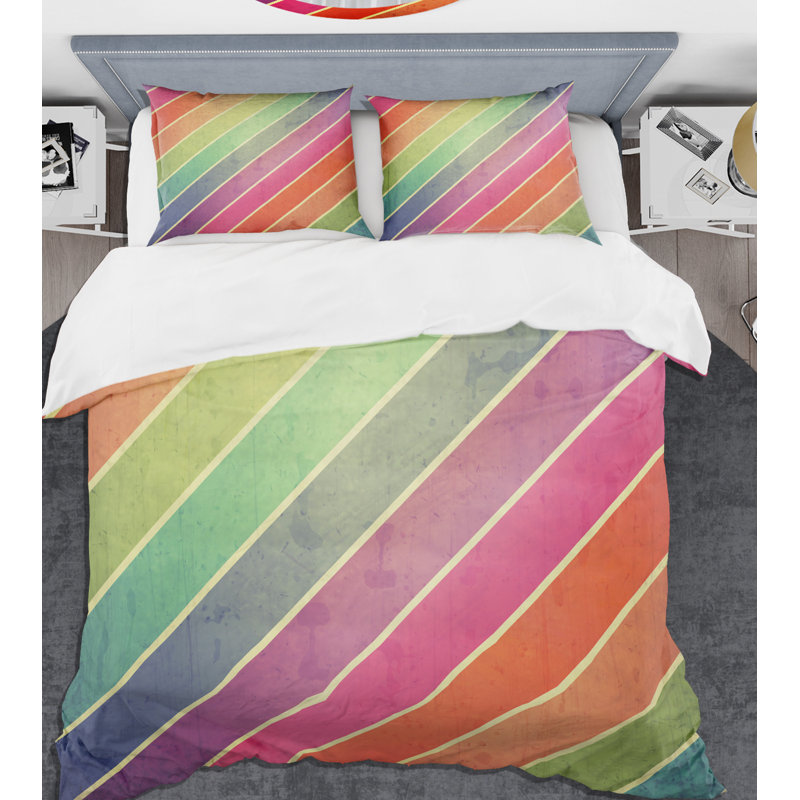 Ensemble de housse de couette al Retro IV Mid-Century, Housse simple + 1 taie décorative