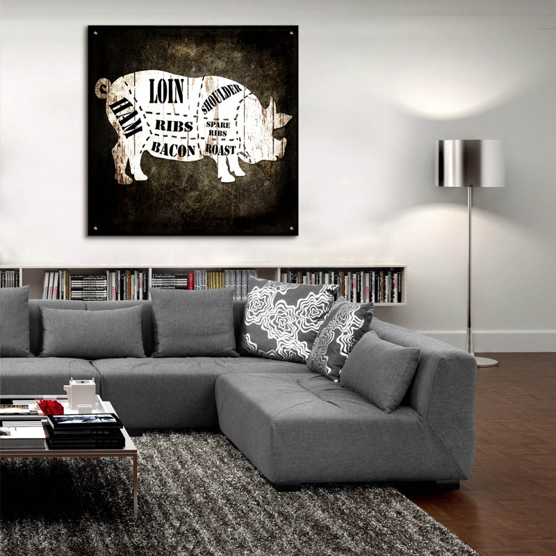 «Butcher Shop I» par Lightbox Journal, art mural en verre acrylique, H 36 po x l 36 po x P 0,2 po