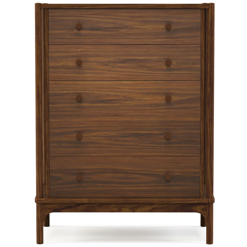 Commode haute à cinq tiroirs Walnut Grove
