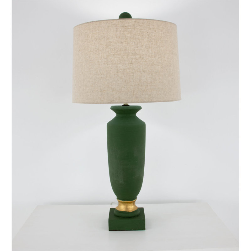 Emmylou Table Lamp, Emerald Green/Gold, Brown