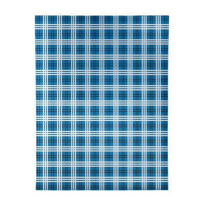 Tapis à carreaux bleu
