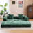 Dark 3 Foldable Futon With Pillow Back Support, Armrest, And Chenille Fabric, No Assembly Required Convertible Floor Couch Memory Foam Filler, For Relaxation-1902679570