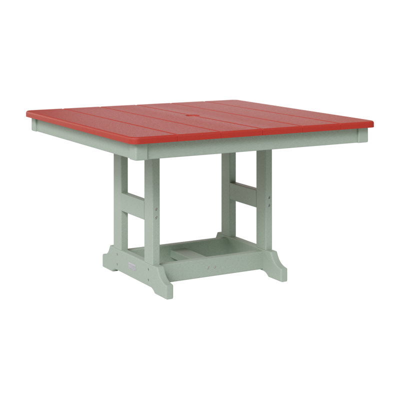Table carrée berlinoise pour enfants 33 po Berlin, Rouge écarlate, Écume de mer, écume de mer