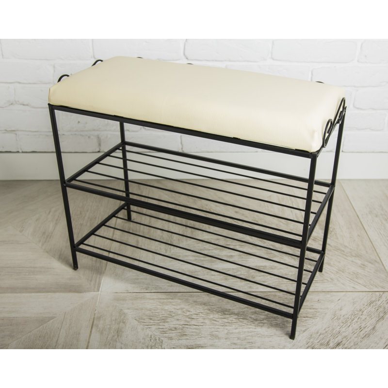 6 Pair Shoe Rack, Black
