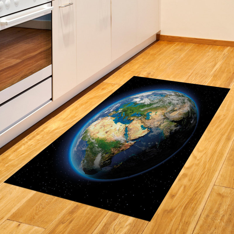 Earth High Density Long Fiber Poly Threads Decorative Area Rug Carpet, Rectangle 2'7" x 5'