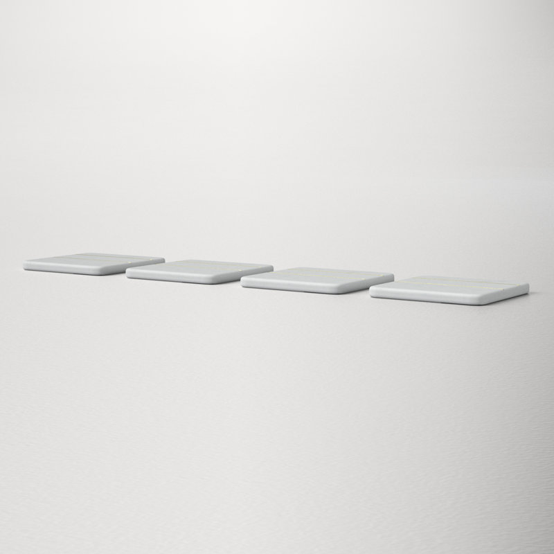 Marble with Brass Square Coasters