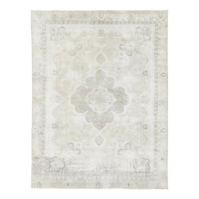 Distressed One-of-a-Kind 9'1X11'11 Hand Knotted Area Rug