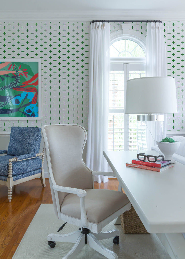 Mrs Paranjape Papers Mrs Paranjape Self-Adhesive Wallpaper, Signature Green, Paper, Non-pasted