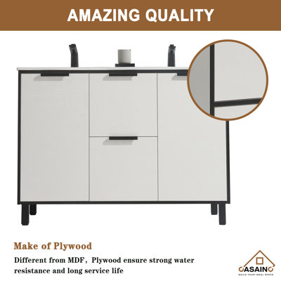 Ensemble de meuble-lavabo double 48 po Dajuon