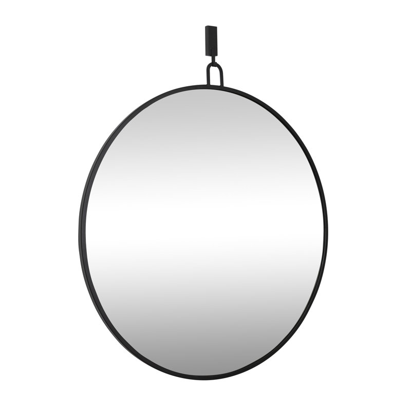Stopwatch Round Accent Wall Mirror - 40"W x 40"H - Black, 40" x 40", Black