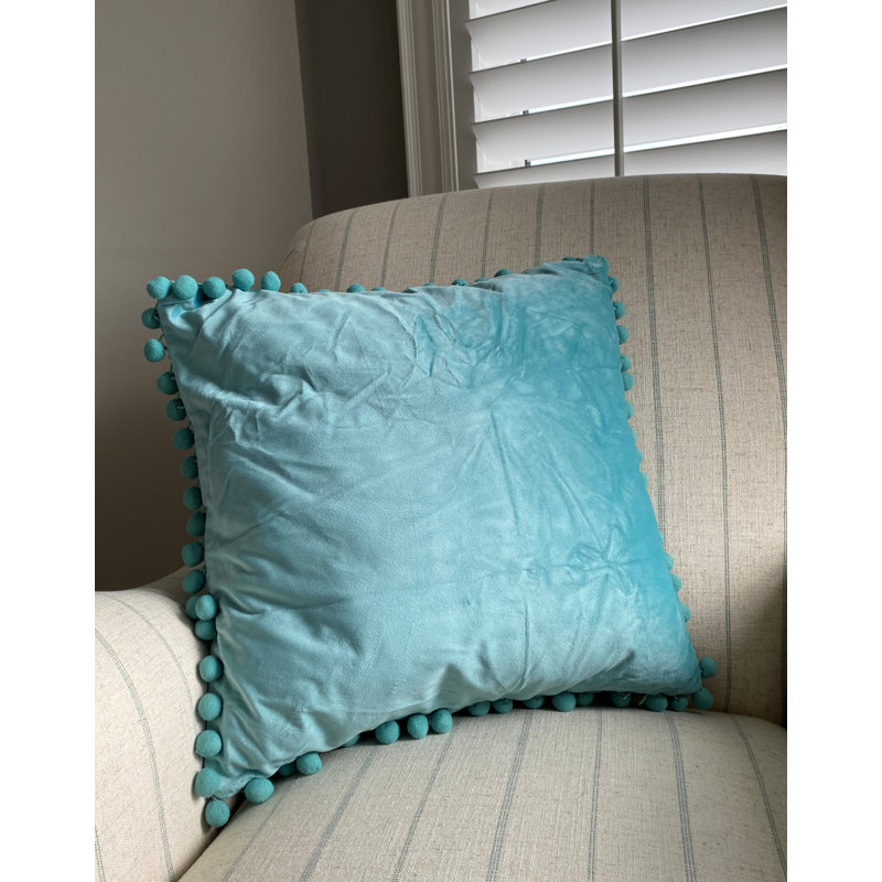  Coussin Pom Pom, Turquoise