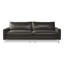 Coussin modulaire en cuir noir en microfibre-314351779