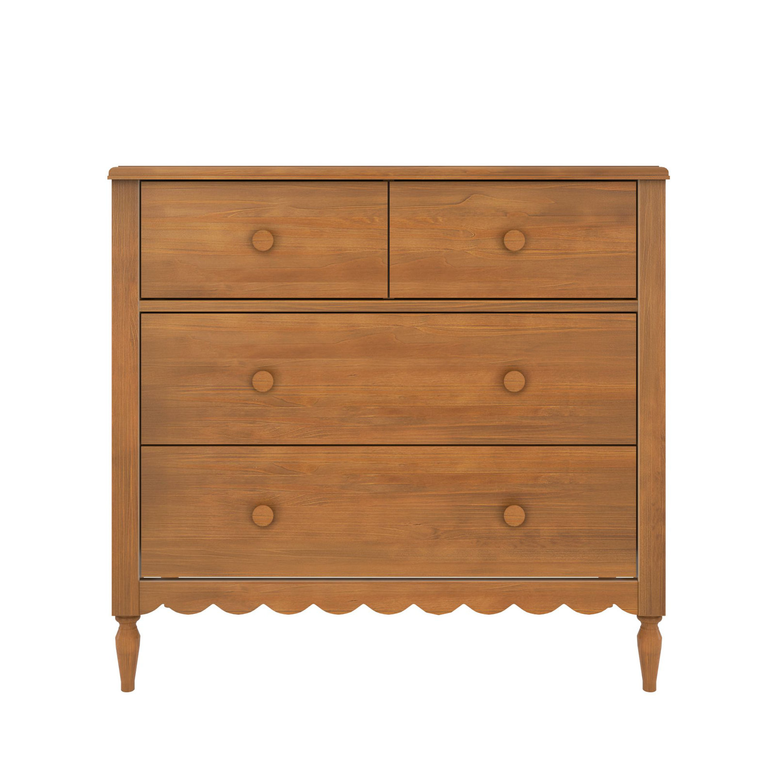 Charlotte 4 Drawer Dresser, Pecan, Pecan