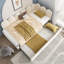 Lit de jour rembourré avec lit escamotable, canapé simple, lit d'invité, structure à lattes en métal, tissu en velours, conception peu encombrante-1515840831