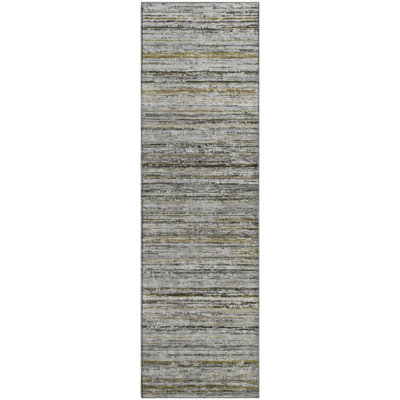 Premium Machine Washable Larock AMF1239 Stripes Rug