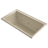 Tea-for-Two® Alcove Whirlpool with Right-Hand Drain and Heater without Trim