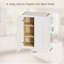 Armoire murale en bois massif, fini blanc mat laqué à la main, portes doubles à fermeture amortie, étagères réglables, meuble de rangement mural en kit pour cuisine, salle de bain, buanderie ou garage.-591449872