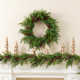 3-Piece 24"D Christmas Greenery PE Dripping Cedar Wreath And 9Ft Garland Set