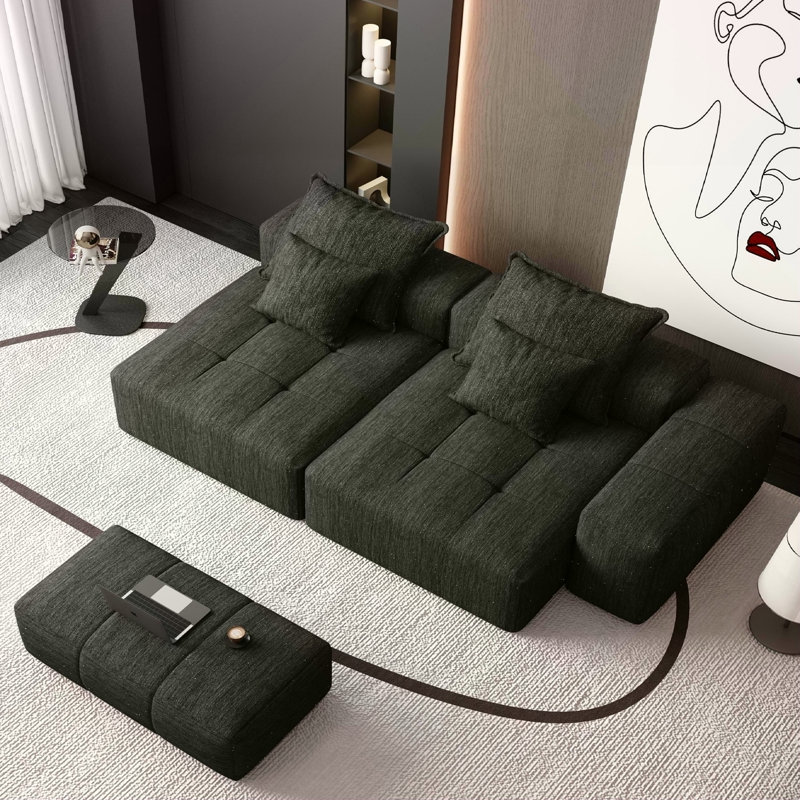 Canapé modulaire surdimensionné Modern, Noir