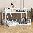 Twin XL Over Queen Wood Bunk Bed With Ladder And Full-Length Guardrails-1324652095