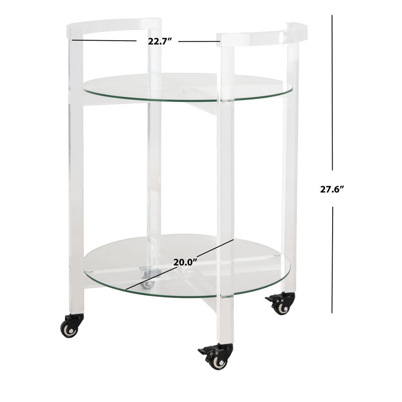 Jules 2 Tier Acrylic Bar Cart