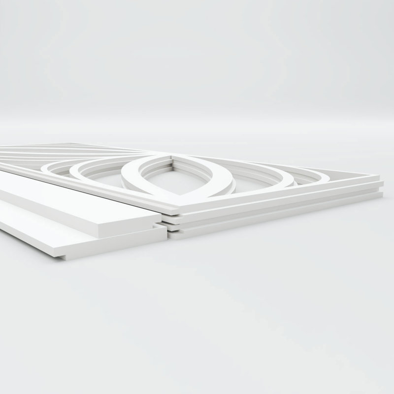 Ensemble de lambris en PVC Otis, H 44 po x l 94,5 po x P 0,625 po
