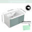 Lavabo de meuble-lavabo mural 36 po, 2 portes à fermeture douce, plateau en céramique blanche